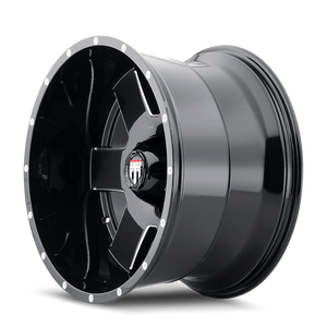 American Truxx ARMOR Gloss black milled 18x9 -12 6x135mm 87.1mm