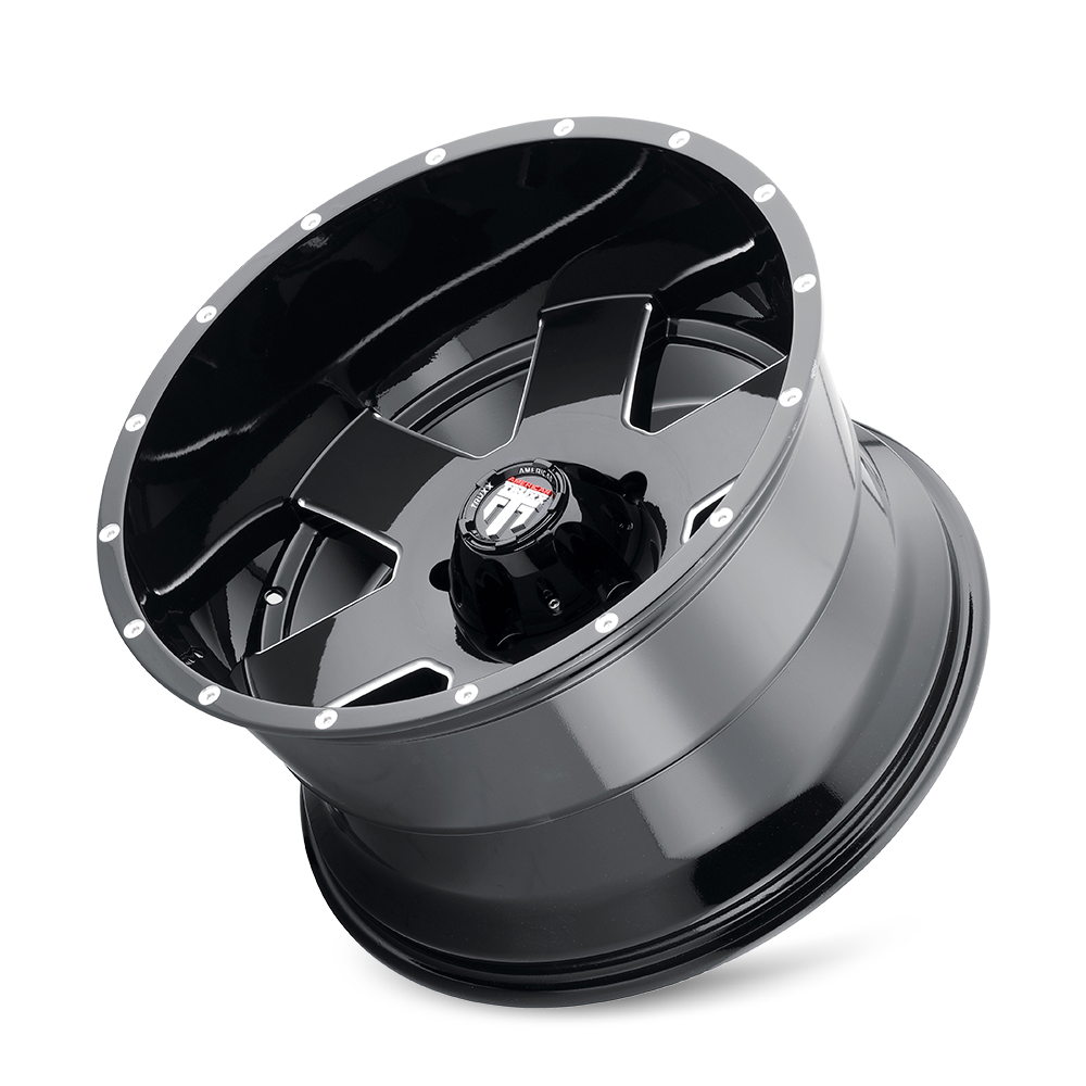 American Truxx ARMOR Gloss black milled 20x9 0 6x135mm 87.1mm