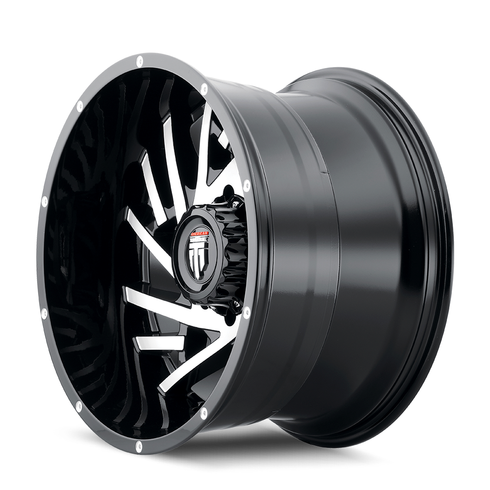 American Truxx WEB Gloss black machined 20x10 -24 6x139.7mm 106.1mm - Wheelwiz