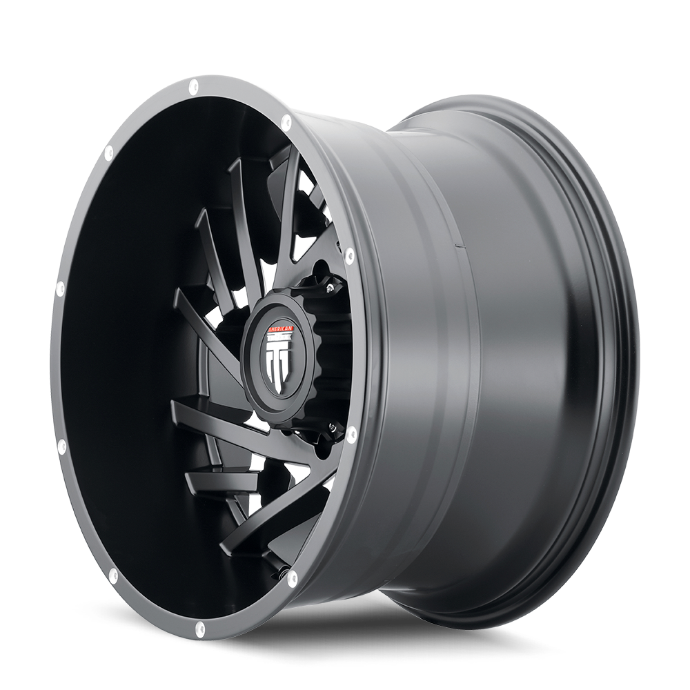 American Truxx WEB Satin black milled 20x10 -24 5x127mm 78.1mm - Wheelwiz