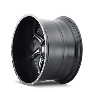 American Truxx VORTEX Satin black milled 22x12 -44 5x127mm 78.1mm - WheelWiz