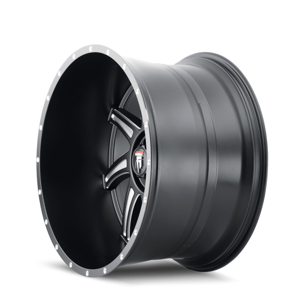 American Truxx VORTEX Satin black milled 24x14 -76 8x170mm 125.2mm - WheelWiz