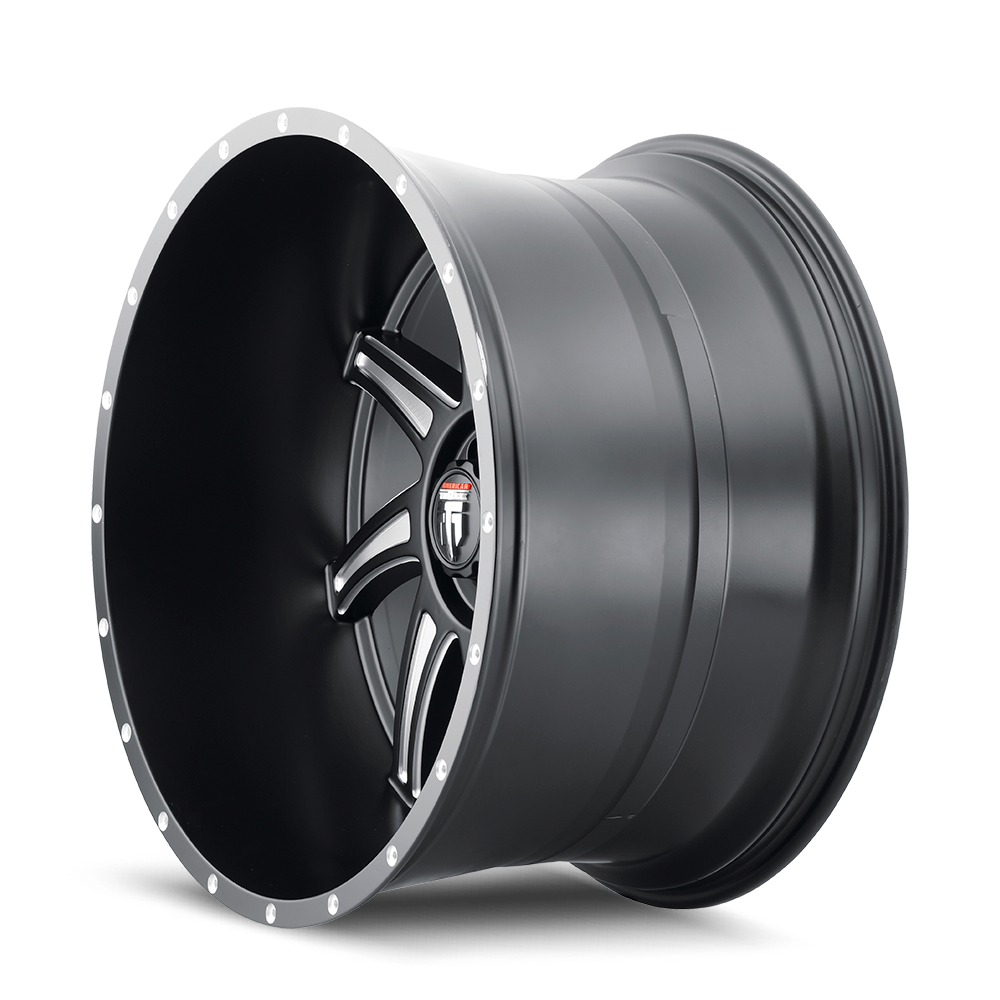 American Truxx VORTEX Satin black milled 20x10 -24 5x150mm 110.3mm - Wheelwiz