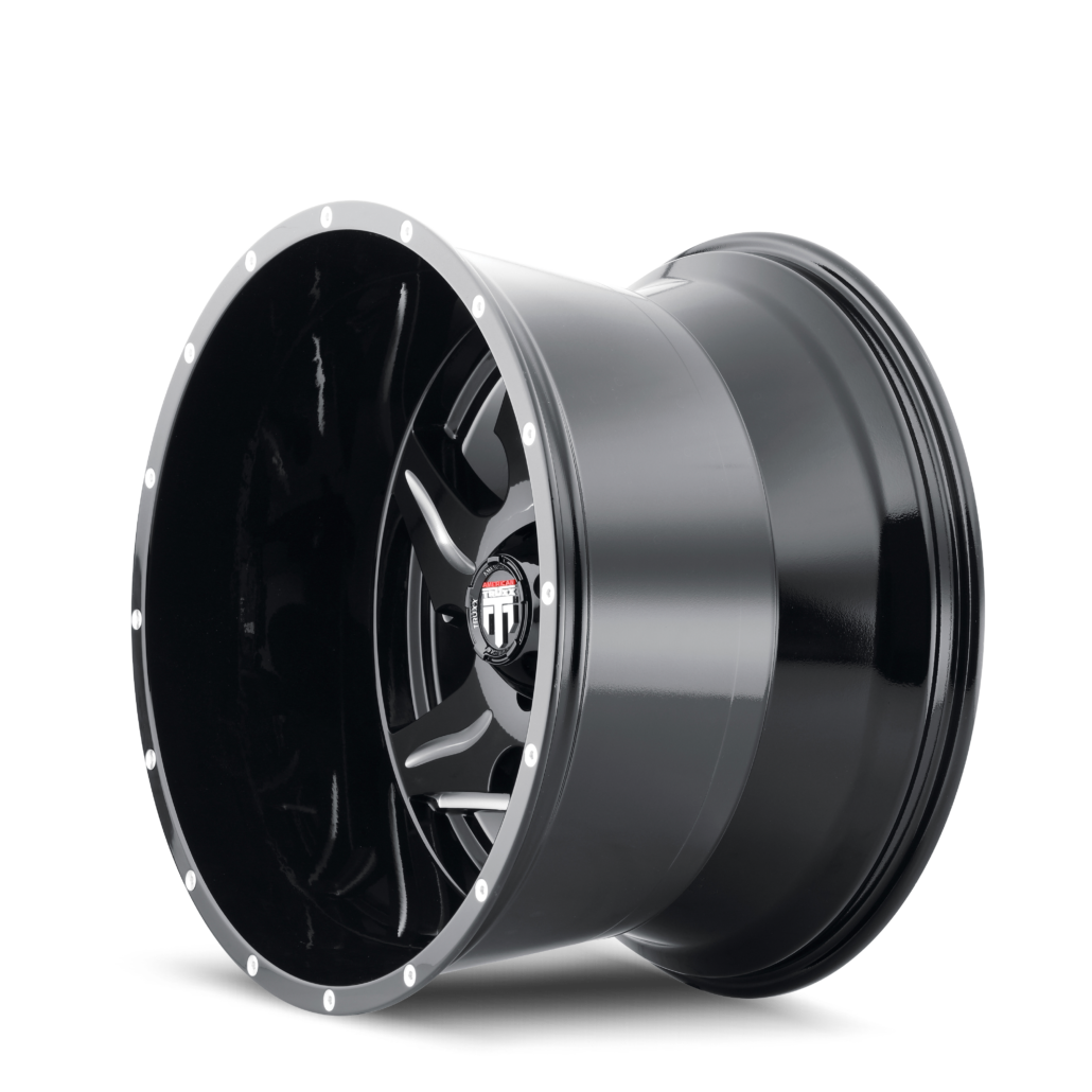 American Truxx NINJA Gloss black milled 20x12 -44 5x127mm 78.1mm - WheelWiz