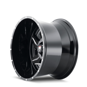 American Truxx NINJA Gloss black milled 20x12 -44 5x127mm 78.1mm - WheelWiz