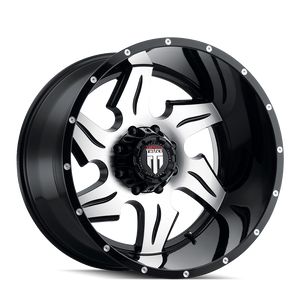 American Truxx NINJA Gloss black machined 22x14 -76 5x127mm 78.1mm - WheelWiz