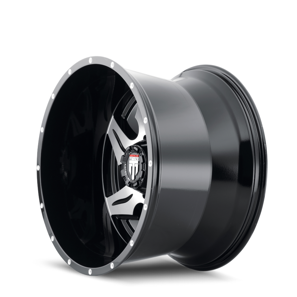 American Truxx NINJA Gloss black machined 22x14 -76 8x170mm 125.2mm - WheelWiz