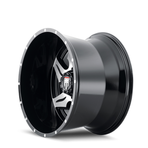 American Truxx NINJA Gloss black machined 22x14 -76 8x170mm 125.2mm - WheelWiz