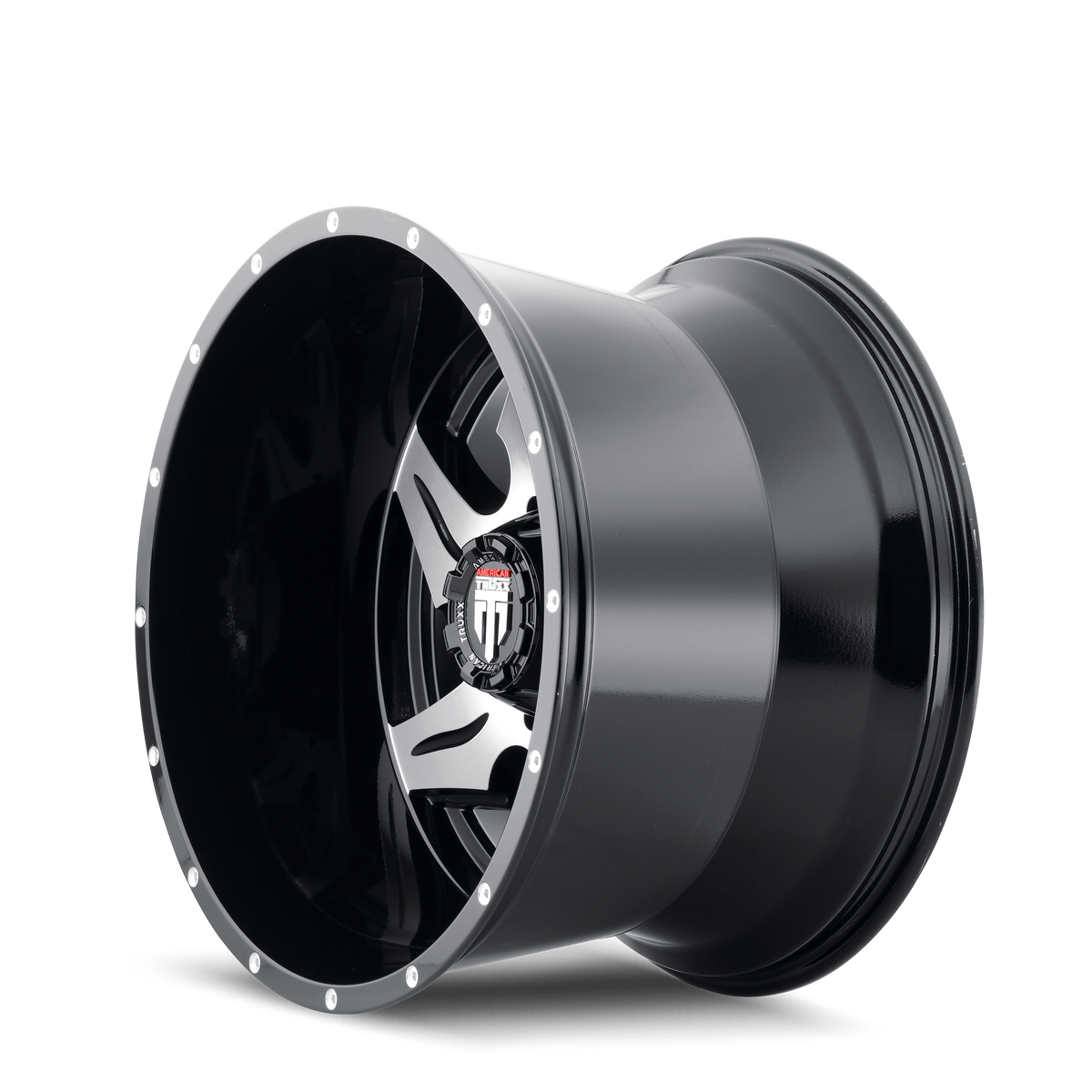 American Truxx NINJA Gloss black machined 22x14 -76 6x135mm 87.1mm - Wheelwiz