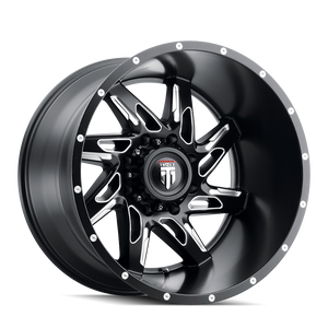 American Truxx SPYDER Satin black milled 20x10 -24 6x139.7mm 106.1mm - WheelWiz