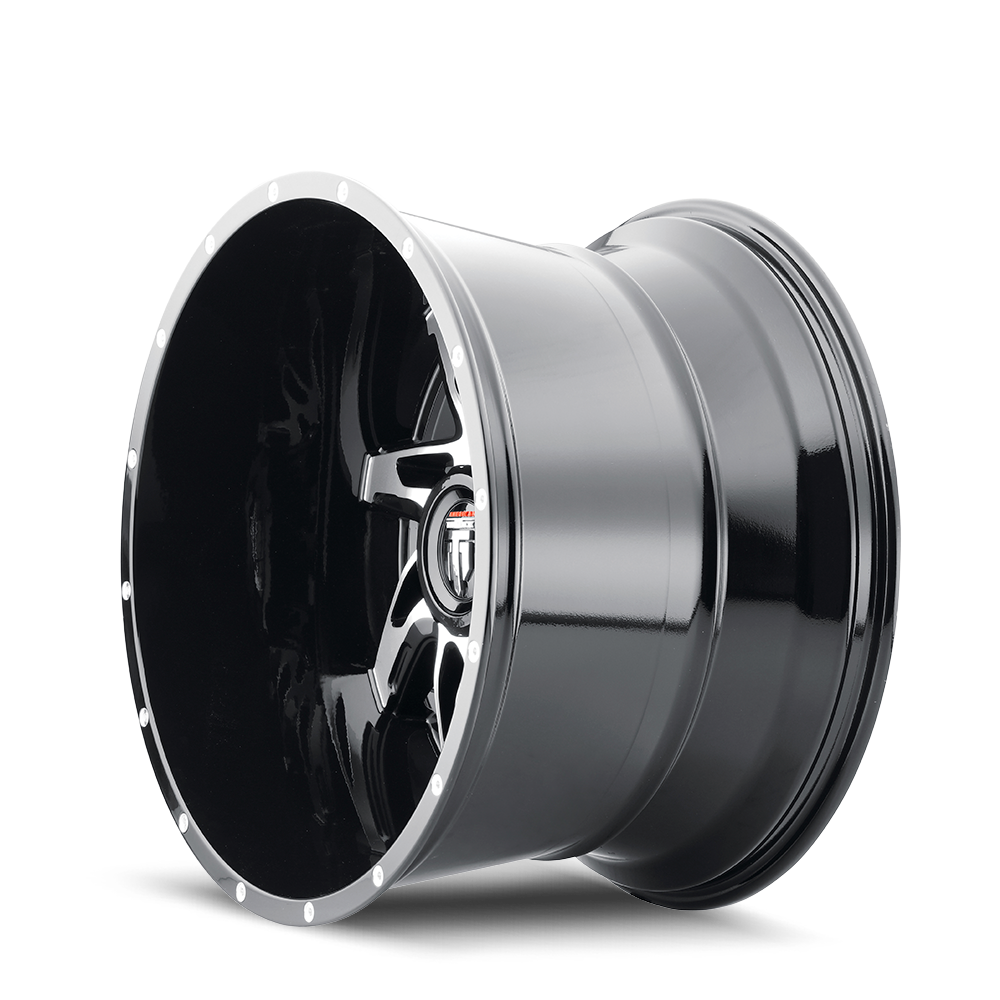 American Truxx SPYDER Gloss black machined 20x10 -24 5x139.7mm 87.1mm