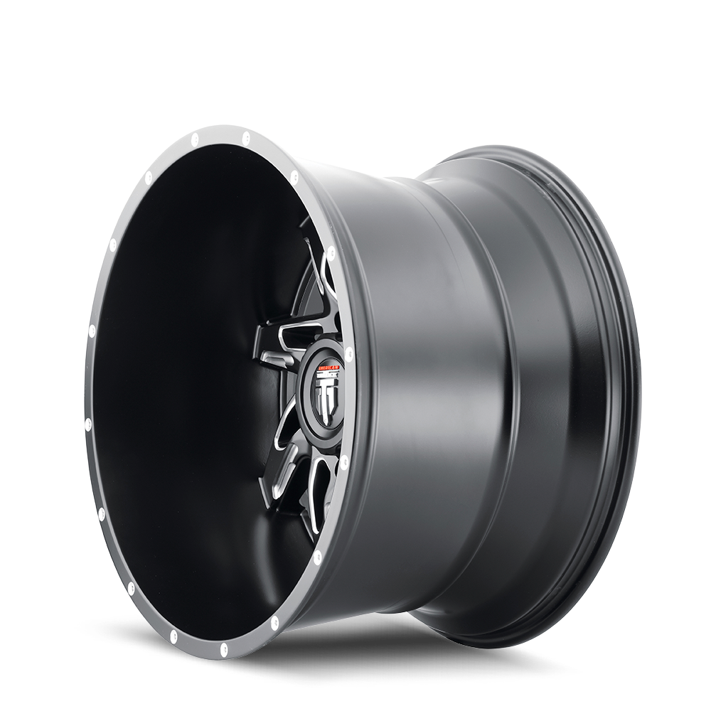 American Truxx SPYDER Satin black milled 22x14 -76 6x139.7mm 106.1mm - Wheelwiz