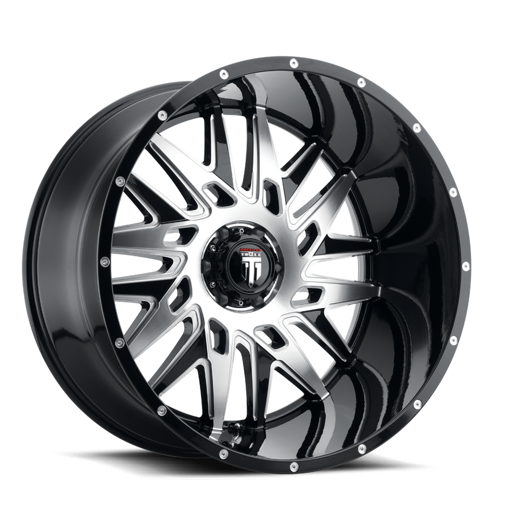 American Truxx DNA Gloss black machined 24x14 -76 5x150mm 110.3mm - WheelWiz