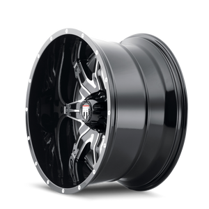 American Truxx LONESTAR Gloss black machined 20x10 -24 6x135mm 87.1mm - WheelWiz