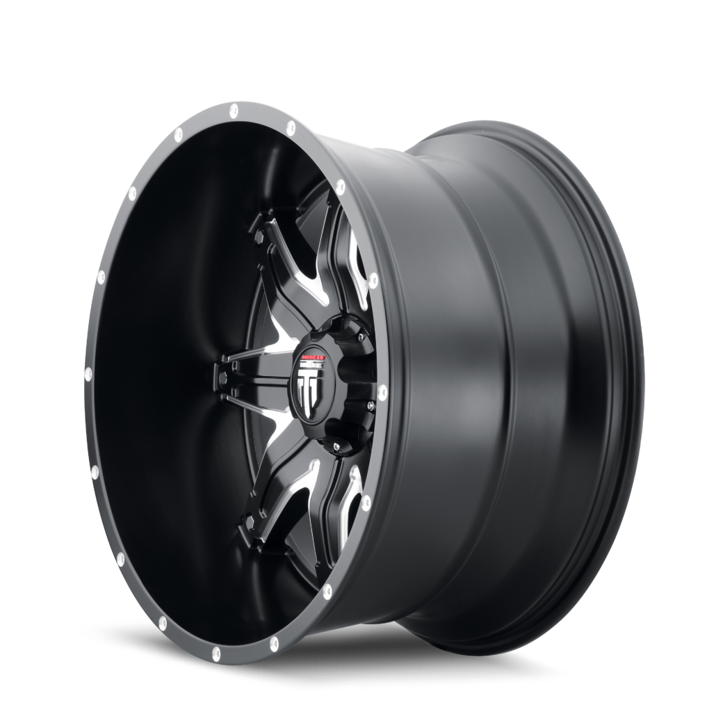 American Truxx LONESTAR Satin black milled 22x12 -44 6x135mm 87.1mm - WheelWiz