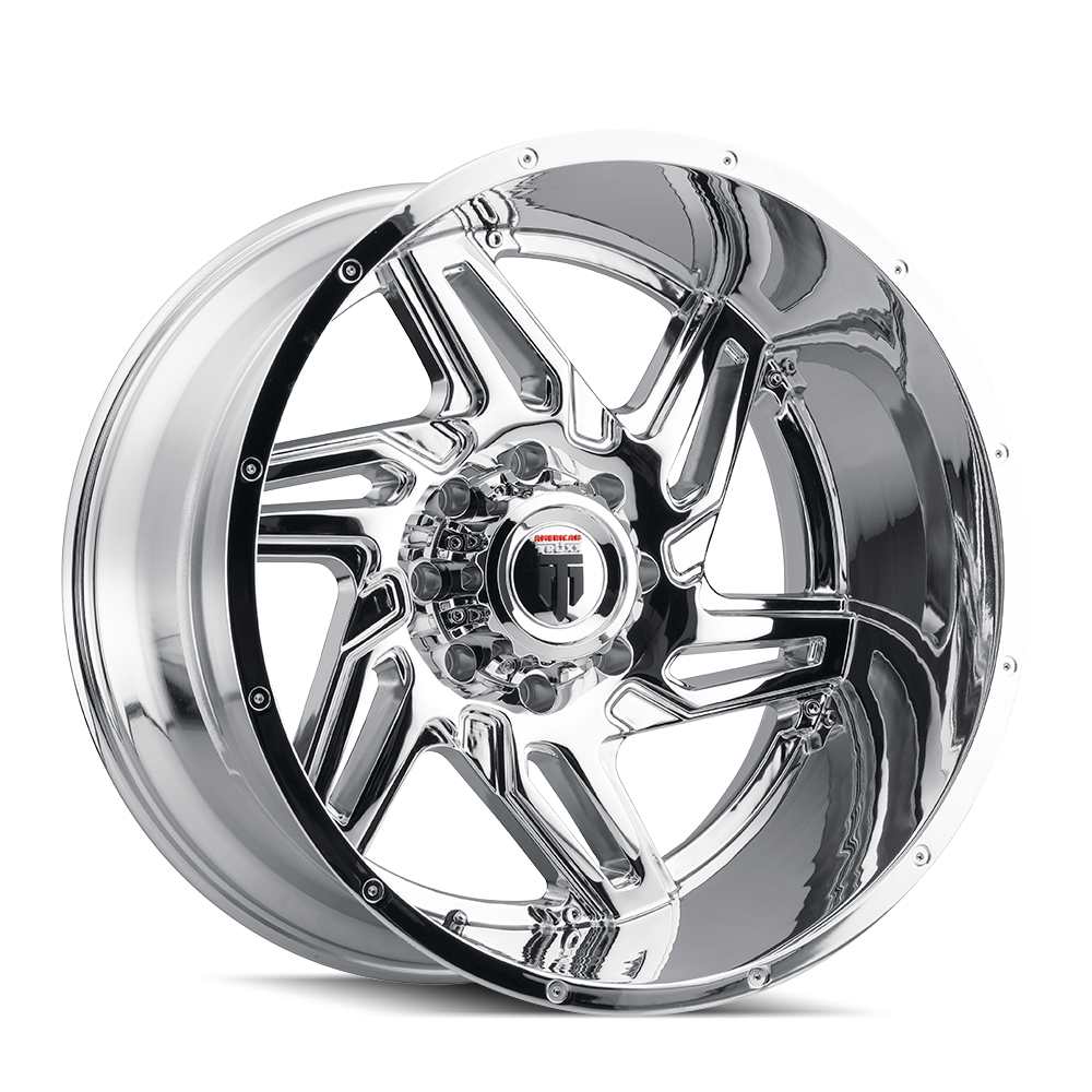 American Truxx SPURS Chrome 22x12 -44 6x135mm 87.1mm - Wheelwiz