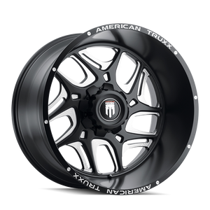 American Truxx SWEEP Satin black milled 22x12 -44 8x170mm 125.2mm