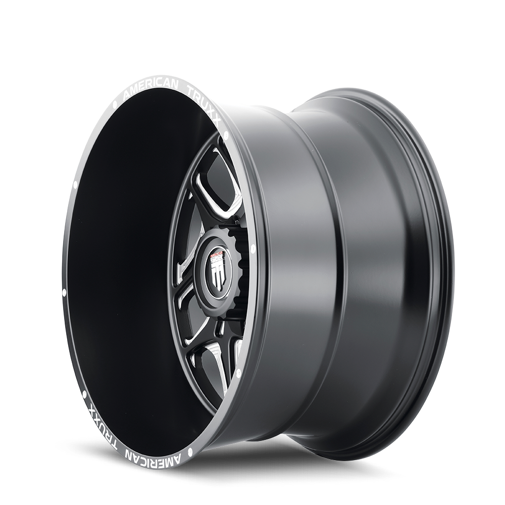 American Truxx SWEEP Satin black milled 22x12 -44 8x165.1mm 125.2mm - Wheelwiz