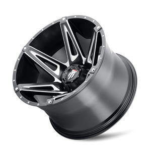 American Truxx KUTZ Gloss black milled 20x9 -12 5x127mm 78.1mm - WheelWiz