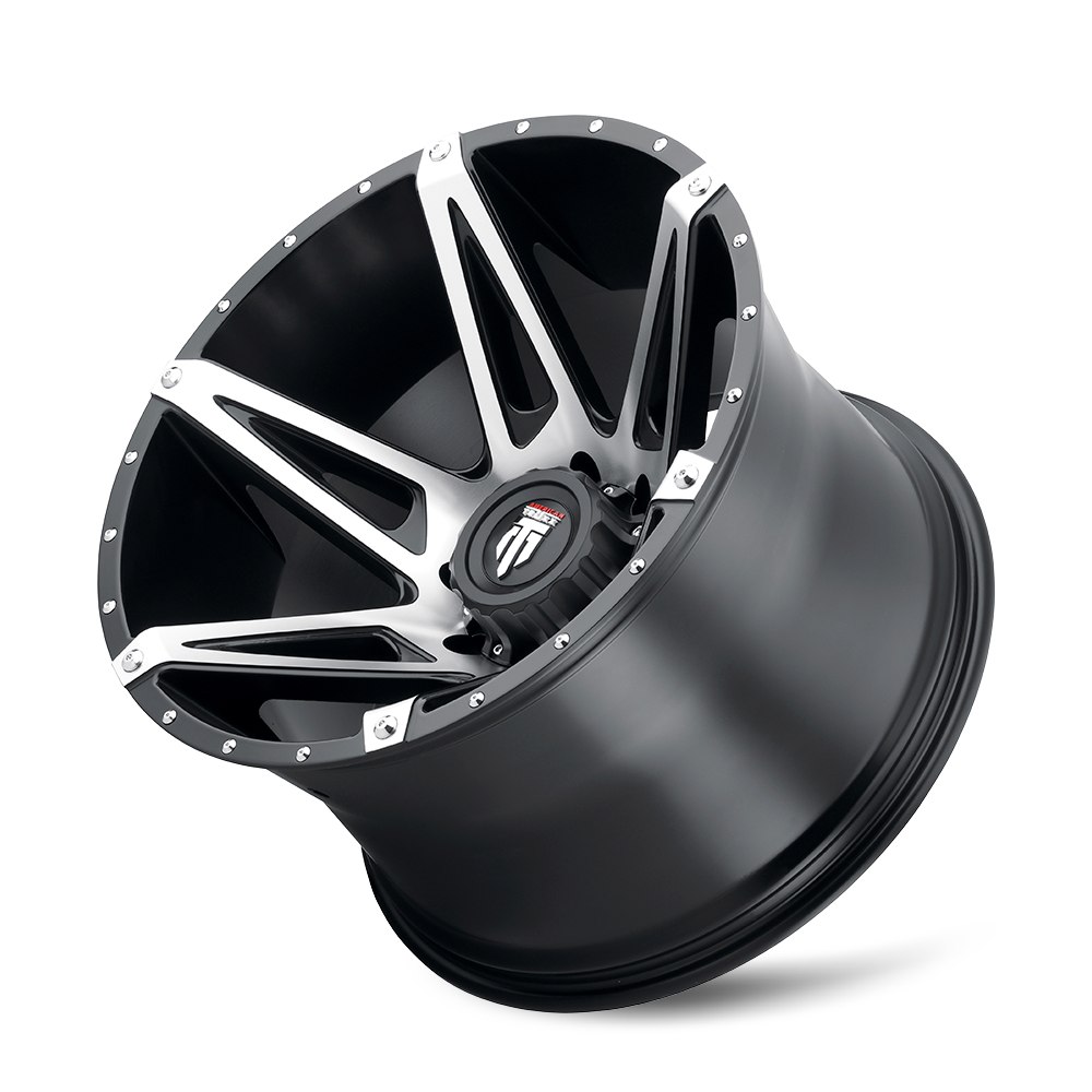 American Truxx KUTZ Gloss black machined 20x9 -12 5x127mm 78.1mm - WheelWiz