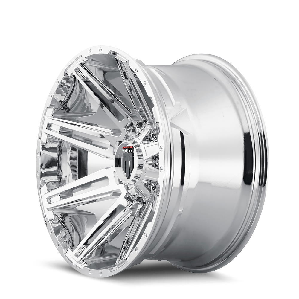 American Truxx BOOM Chrome 20x9 -12 8x165.1mm 125.2mm - Wheelwiz