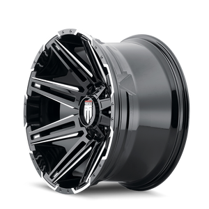 American Truxx BOOM Gloss black milled 20x9 -12 5x127mm 78.1mm