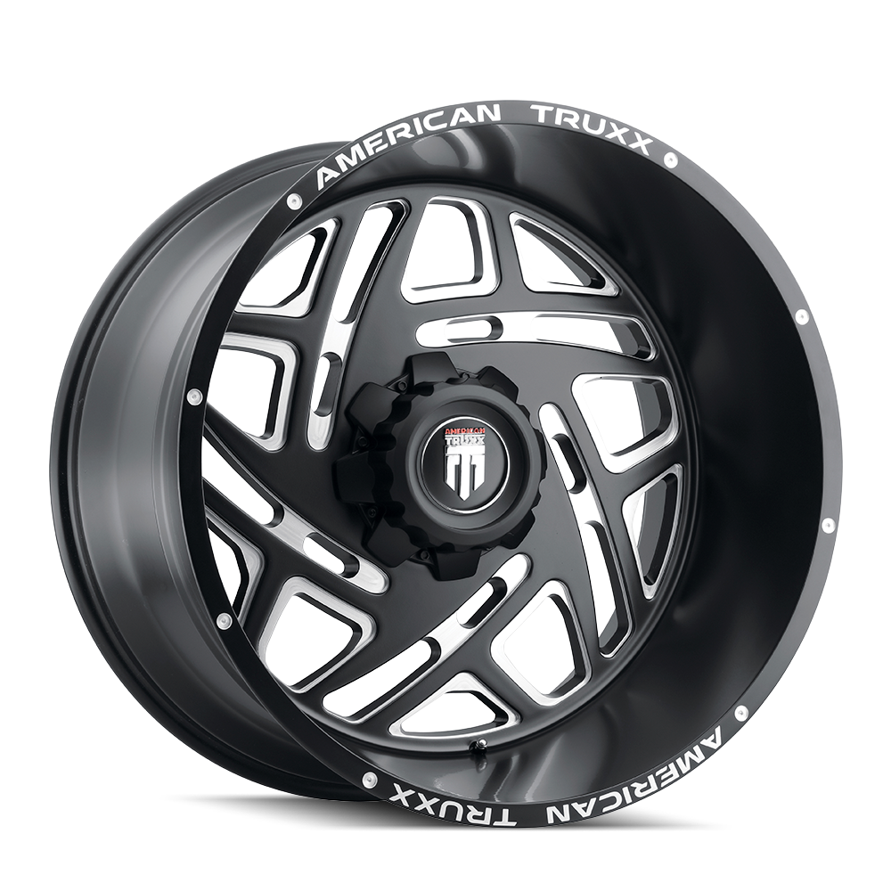 American Truxx COSMOS Satin black milled 22x12 -44 8x170mm 125.2mm - Wheelwiz