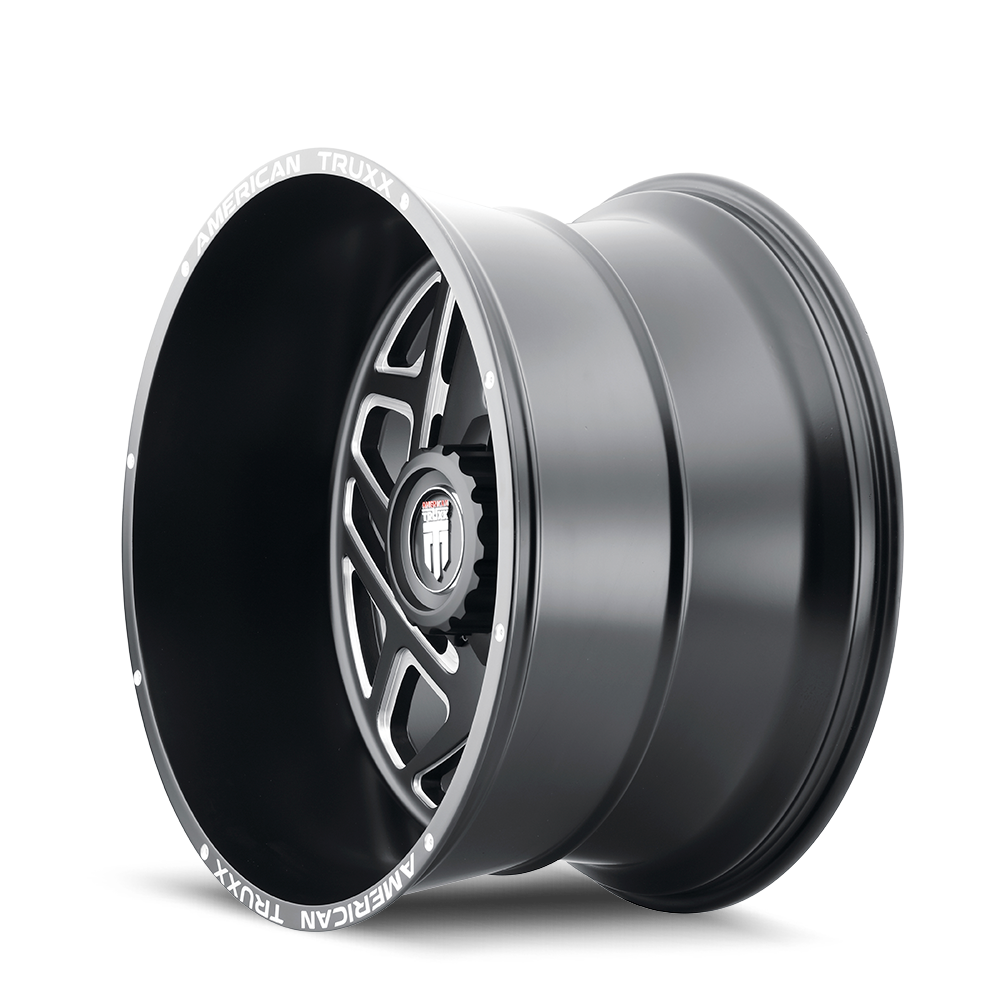 American Truxx COSMOS Satin black milled 22x12 -44 5x127|5x139.7mm 78.1mm