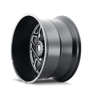 American Truxx COSMOS Gloss black milled 24x14 -76 6x139.7mm 106.1mm - Wheelwiz