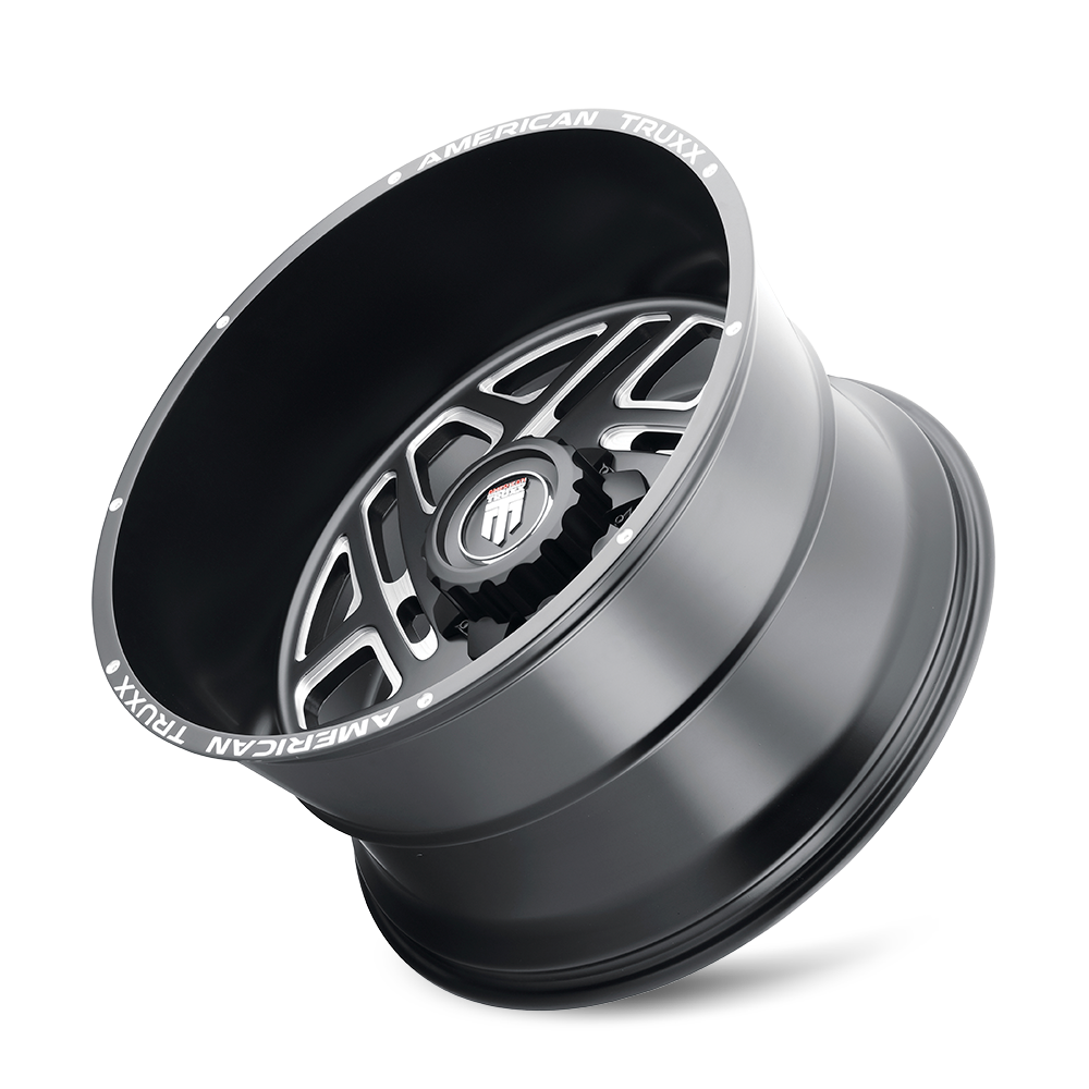 American Truxx COSMOS Satin black milled 22x12 -44 8x170mm 125.2mm - Wheelwiz