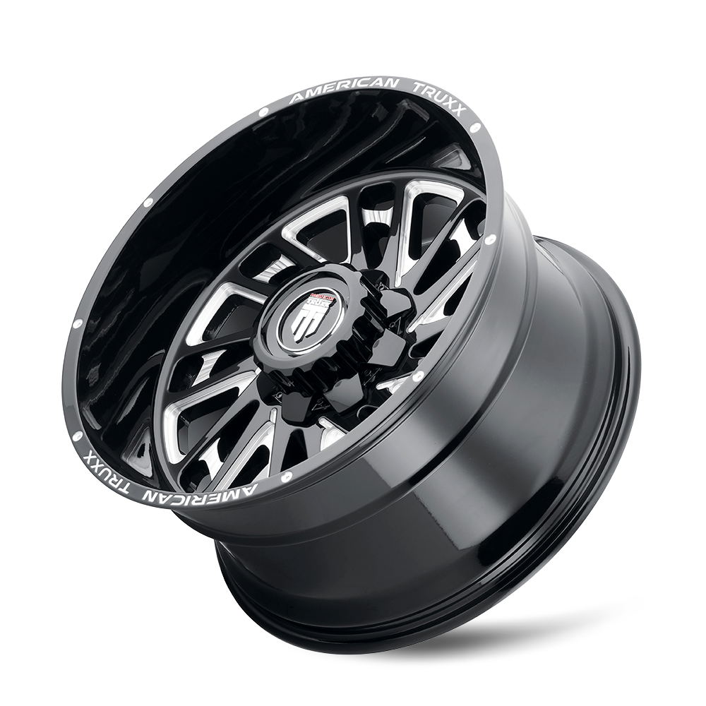 American Truxx BLADE Gloss black milled 22x12 -44 5x127|5x139.7mm 78.1mm - Wheelwiz