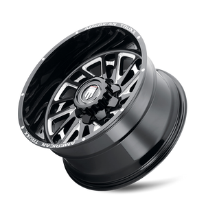 American Truxx BLADE Gloss black milled 22x12 -44 5x127|5x139.7mm 78.1mm - Wheelwiz