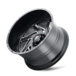 American Truxx SPIRAL Satin black milled 22x12 -44 6x139.7mm 106.1mm - WheelWiz