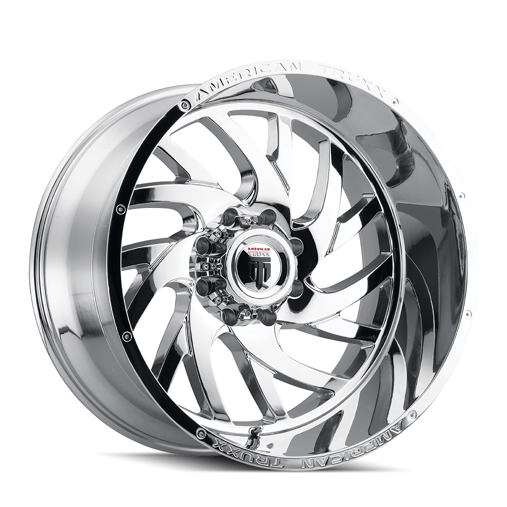 American Truxx XCLUSIVE Chrome 24x14 -76 8x165.1mm 125.2mm - WheelWiz