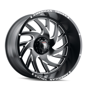 American Truxx XCLUSIVE Satin black milled 24x14 -76 8x170mm 125.2mm - WheelWiz