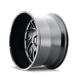 American Truxx XCLUSIVE Satin black milled 24x14 -76 5x139.7mm 87.1mm - WheelWiz