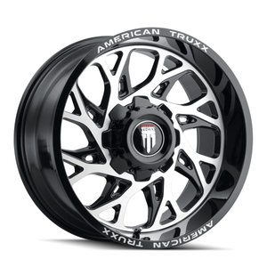 American Truxx DESTINY Gloss black milled 22x12 -44 8x165.1mm 125.2mm - Wheelwiz