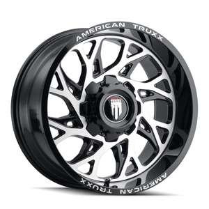 American Truxx DESTINY Gloss black milled 20x10 -24 8x170mm 125.2mm - Wheelwiz