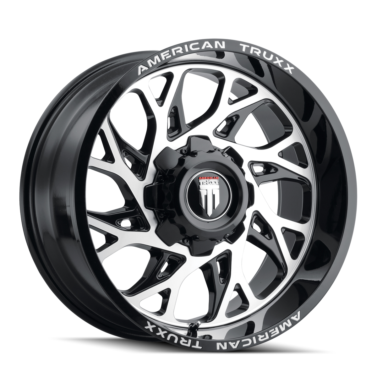 American Truxx DESTINY Gloss black milled 20x10 -24 8x165.1mm 125.2mm - Wheelwiz