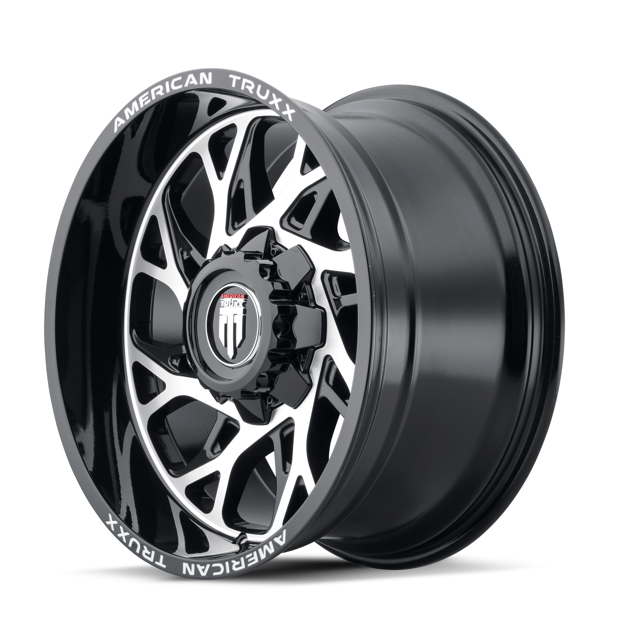 American Truxx DESTINY Gloss black machined 22x12 -44 8x170mm 125.2mm