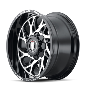 American Truxx DESTINY Gloss black milled 22x12 -44 8x170mm 125.2mm