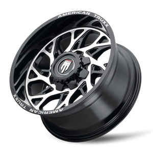 American Truxx DESTINY Gloss black milled 22x12 -44 5x127|5x139.7mm 87.1mm - Wheelwiz