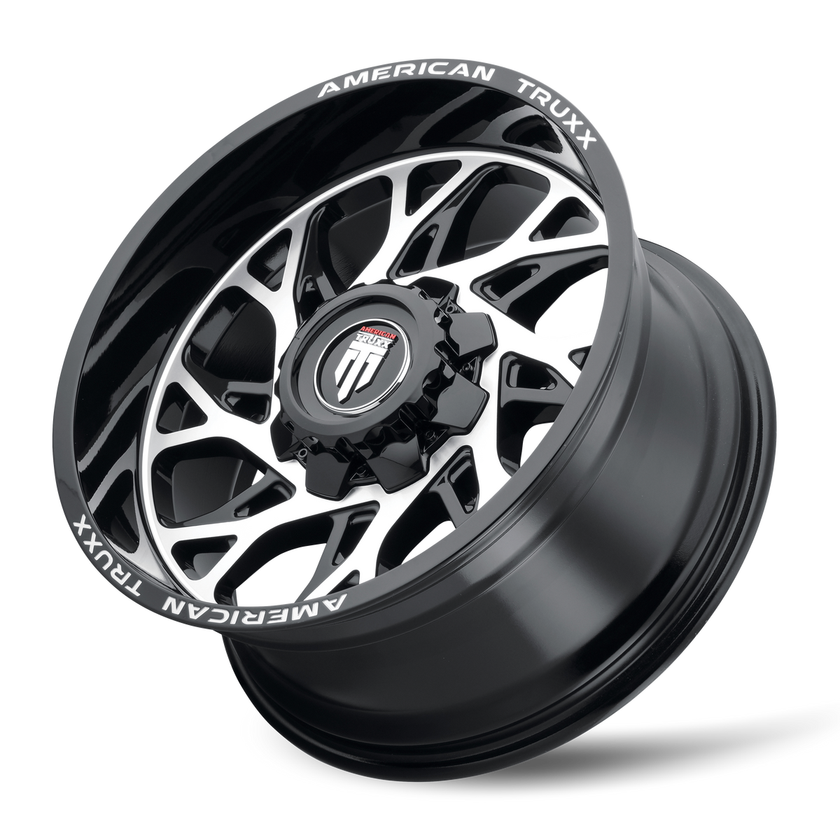 American Truxx DESTINY Gloss black machined 22x12 -44 6x135|6x139.7mm 106.1mm - Wheelwiz