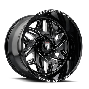 American Truxx EUPHORIA Gloss black milled 20x10 -19 6x139.7mm 106mm - Wheelwiz