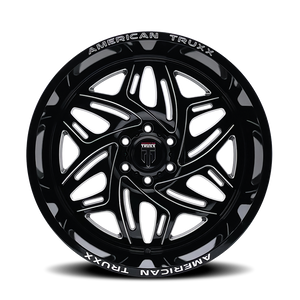 American Truxx EUPHORIA Gloss black milled 20x10 -19 6x139.7mm 106mm - Wheelwiz