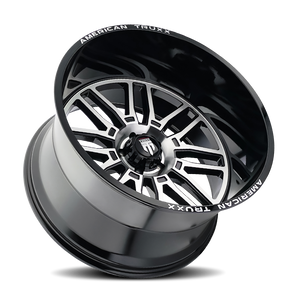 American Truxx RESTLESS Gloss black machined 22x12 -44 6x139.7mm 106mm - Wheelwiz