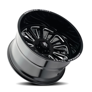 American Truxx BUTCHER Gloss black milled 20x9 -12 6x135mm 87.1mm - Wheelwiz