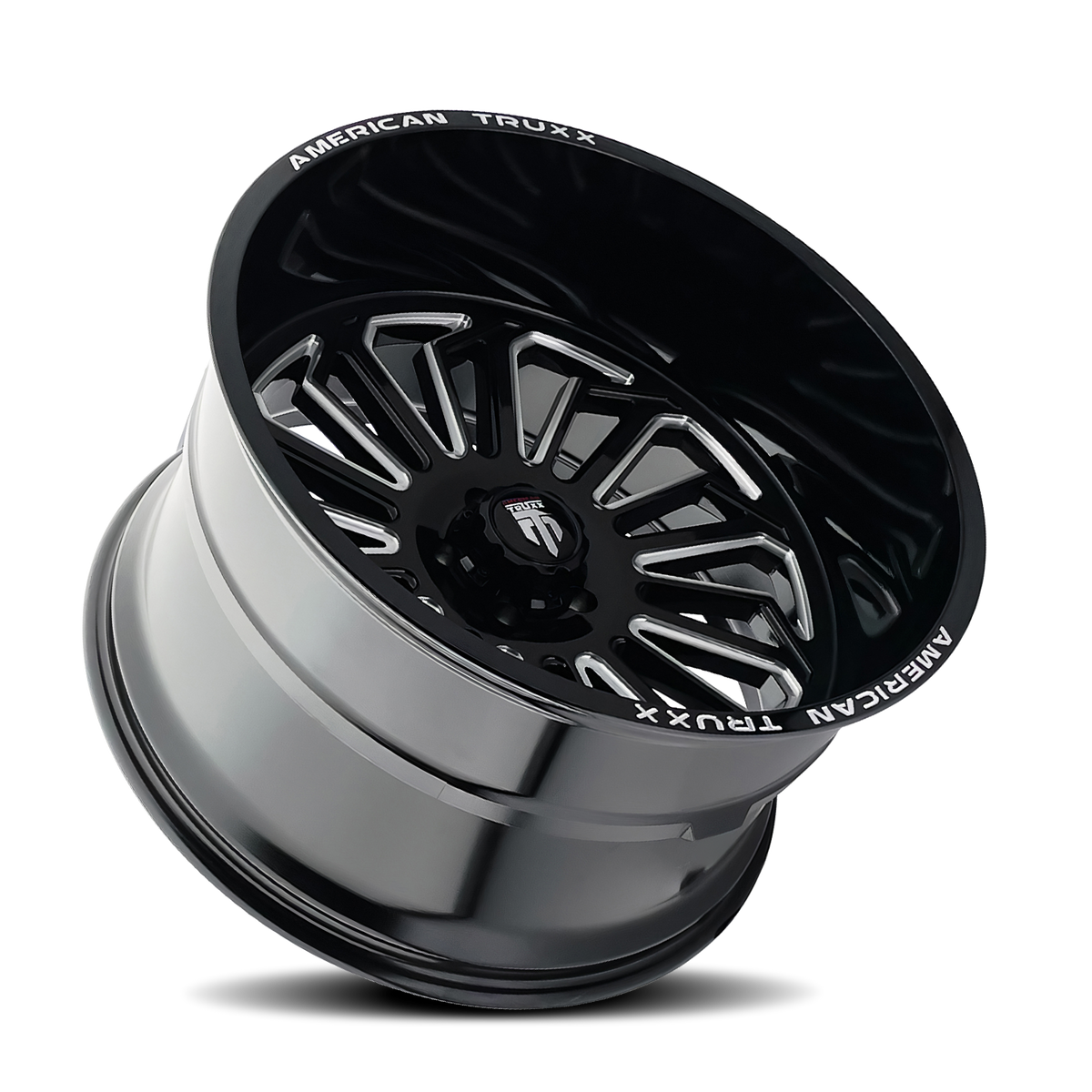 American Truxx BUTCHER Gloss black milled 24x14 -76 5x139.7mm 87.1mm - Wheelwiz