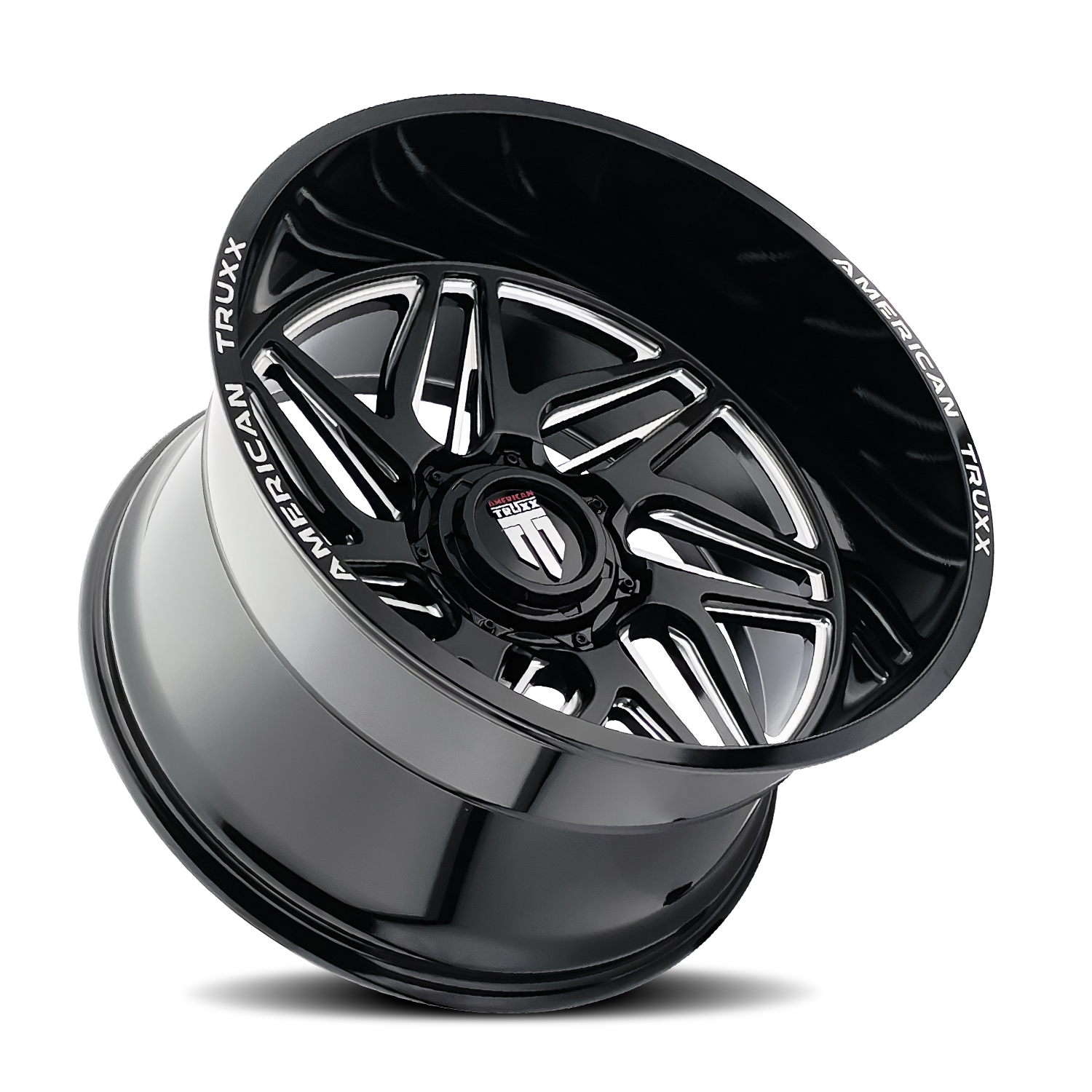 American Truxx GOLIATH Gloss black milled 20x9 0 8x180mm 124.1mm - Wheelwiz