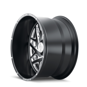 American Truxx ARIES Matte black milled 22x12 -44 8x165.1mm 125.2mm - WheelWiz